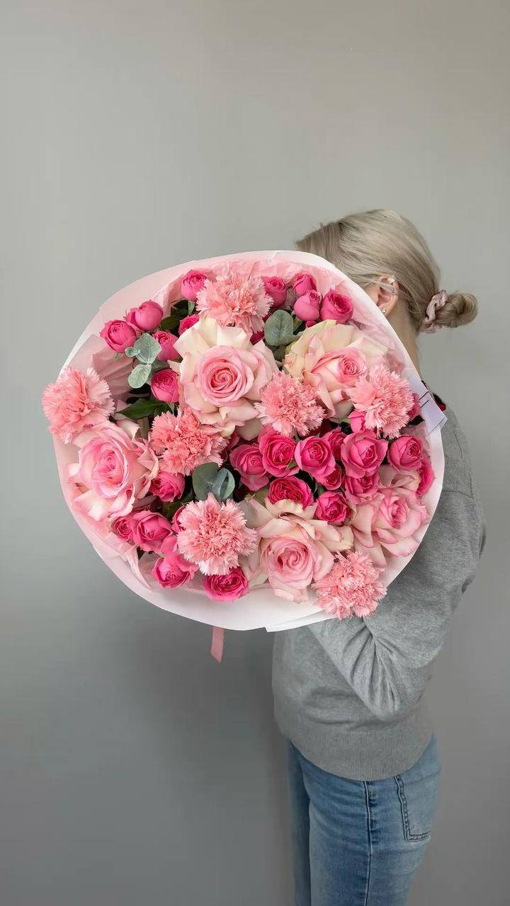 Авторский букет «Розовое облако»